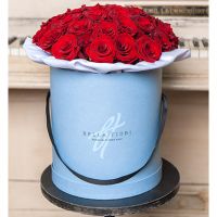 Красные розы в коробке 