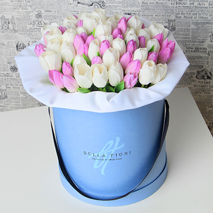 Тюльпаны в коробке от Bella Fiori