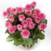 25 роз «Аква»