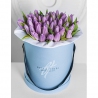 Коробка с нежно-сиреневыми тюльпанами