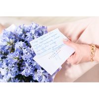 Голубые гиацинты в коробке