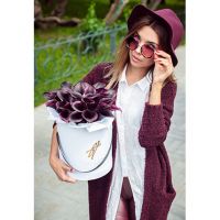 Каллы темно-фиолетовые в коробке Royal