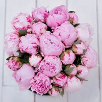 Нежно-розовые пионы в коробке Royal