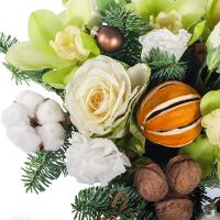 Новогодний букет «Сочный лайм»