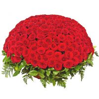 Корзина из 201 розы красной
