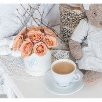 Розы «Капуччино» в коробке Baby