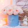 Персиковые пионовидные розы «Джульет» в коробке Baby