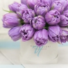 Фиолетовые тюльпаны в коробке Baby