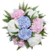 Букет «Небесный вальс» с гортензиями