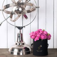 Фиолетовые пионовидные розы в коробке Small