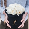 Душистые пионовидные розы Остина «Пейшнс» в черной коробке Small