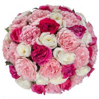 Букет из пионовидных роз «Вечер в Париже»