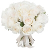 Букет белых пионовидных роз «Принцесса в платье»