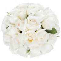 Букет белых пионовидных роз «Принцесса в платье»