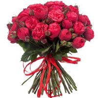 Букет из 49 пионовидных роз «Red piano»
