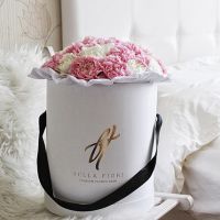 Диантус в белой коробке Royal