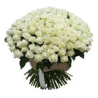 201 белая роза (40 см)