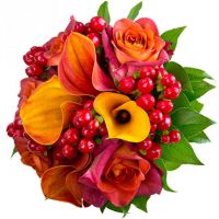 Букет с каллами «Манго»