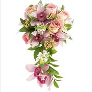 Свадебный букет невесты с розами и орхидеями №46