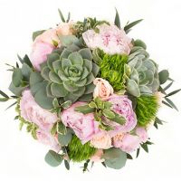 Свадебный букет невесты с пионами №88