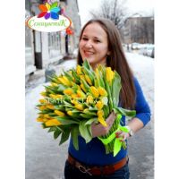 51 тюльпан желтый