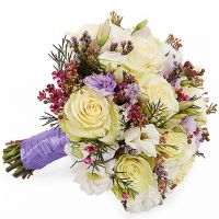 Букет из роз с эустомой №100