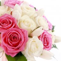 Букет с розами и тюльпанами №110