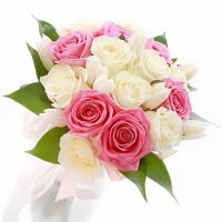 Букет с розами и тюльпанами №110