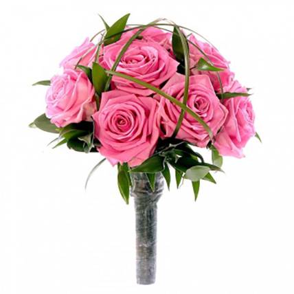 Свадебный букет невесты из розовых роз №112