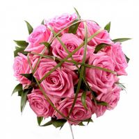 Свадебный букет невесты из розовых роз №112