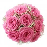 Свадебный букет невесты из розовых роз №113