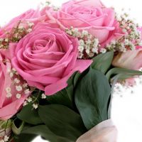 Свадебный букет невесты из розовых роз №113