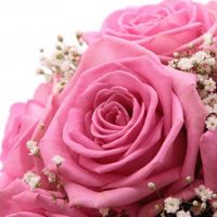 Свадебный букет невесты из розовых роз №113