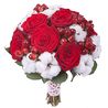 Свадебный букет невесты с красными розами №116