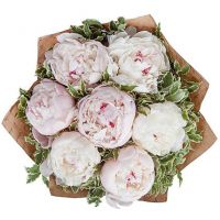 Букет нежно-розовых пионов «Снежана»