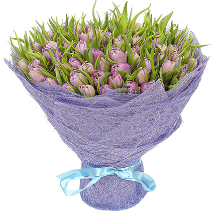 101 тюльпан нежно-фиолетовый