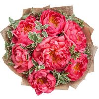 Букет коралловых пионов «Летний вальс»