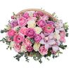 Корзина с орхидеями и розами «Нимфа»