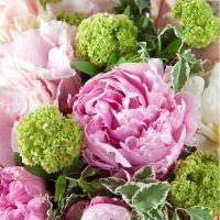 Букет с пионами и гортензиями «Летний луг»