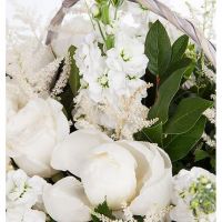 Корзина с пионами и гортензиями «Белла»