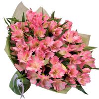 Букет с альстромерией «Розовая пантера»