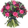 Букет с розами и тюльпанами «Трюфель»