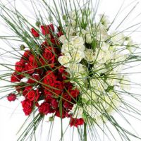 Букет кустовых роз  «Страсть и нежность»