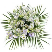 Букет с эустомами «Полярный»