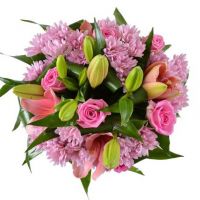 Букет хризантем и лилий «Симпатия»