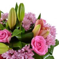 Букет хризантем и лилий «Симпатия»