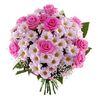 Букет с хризантемами и розами «Самой милой»