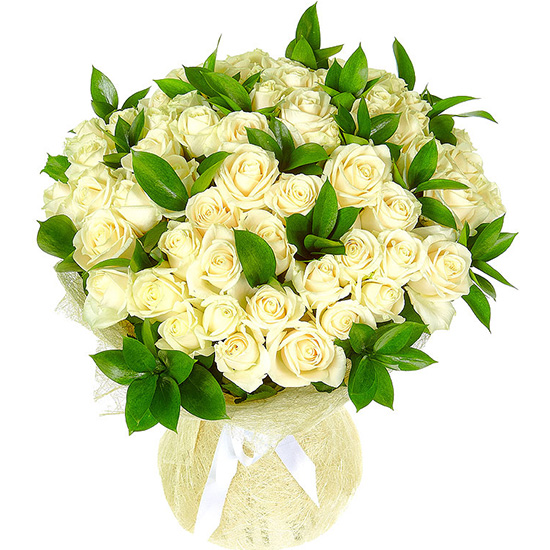 Букет белых роз «Созвездие»