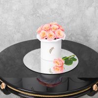 Коралловые розы в белой коробке Small