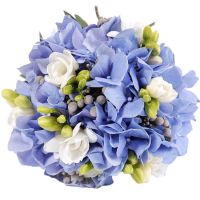 Свадебный букет невесты с гортензией и фрезией №205